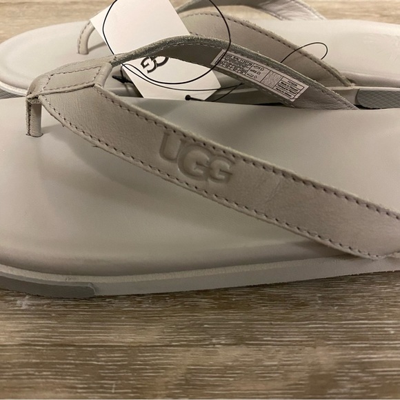 UGG | Bennison II Thong Slippers Flip Flops In Seal Grey Size 12 Men’s NEW - Picture 3 of 9